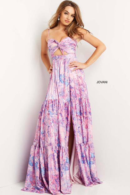 Jovani Spaghetti Strap Long Prom Dress 08369 - The Dress Outlet
