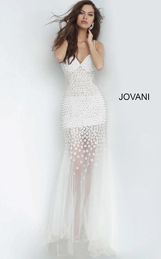 Jovani 60695 Spaghetti Strap Long Prom Gown