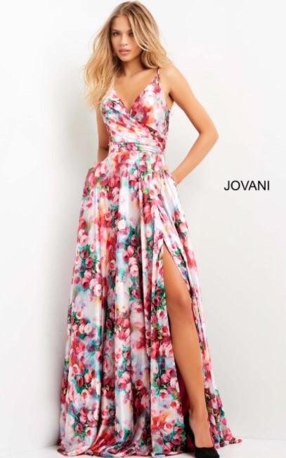 Jovani Spaghetti Strap Long Sexy Prom Dress 09029 - The Dress Outlet