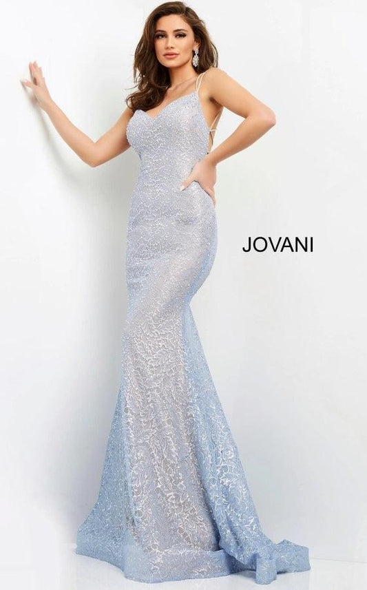Jovani Spaghetti Strap Long Sexy Prom Gown 05942 - The Dress Outlet