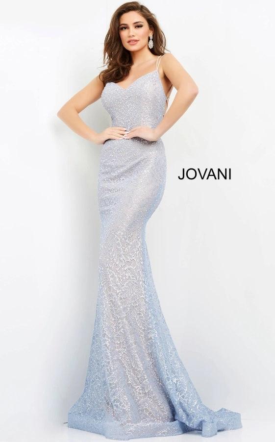 Jovani 05942 Spaghetti Strap Long Sexy Prom Gown