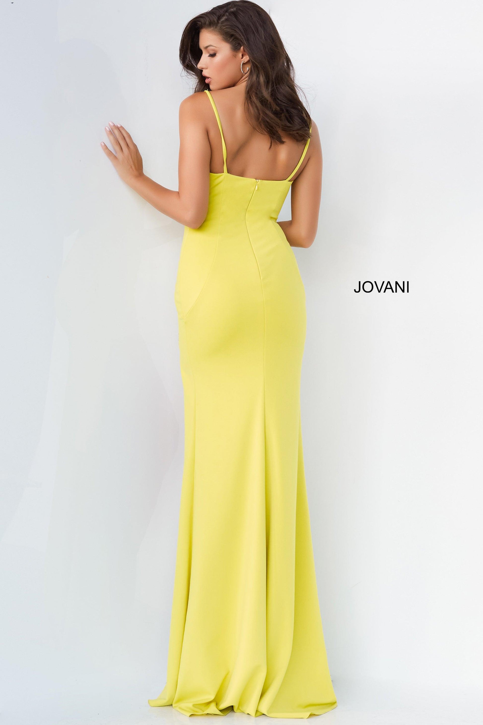 Jovani 07272 Spaghetti Strap Sexy Long Prom Dress