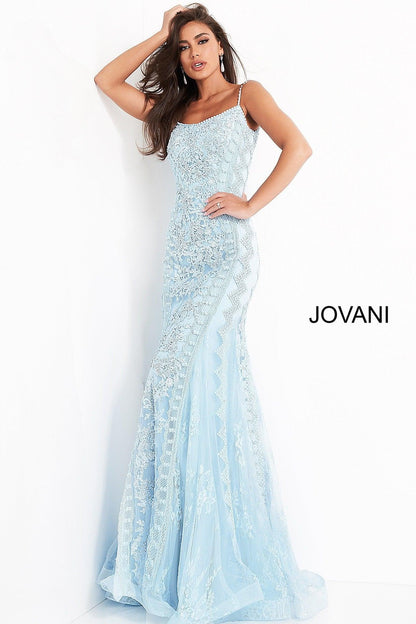 Jovani Spaghetti Straps Long Prom Dress 00862 - The Dress Outlet