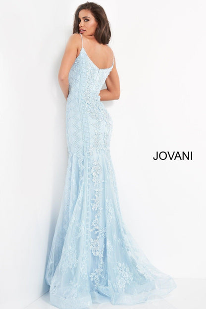 Jovani Spaghetti Straps Long Prom Dress 00862 - The Dress Outlet