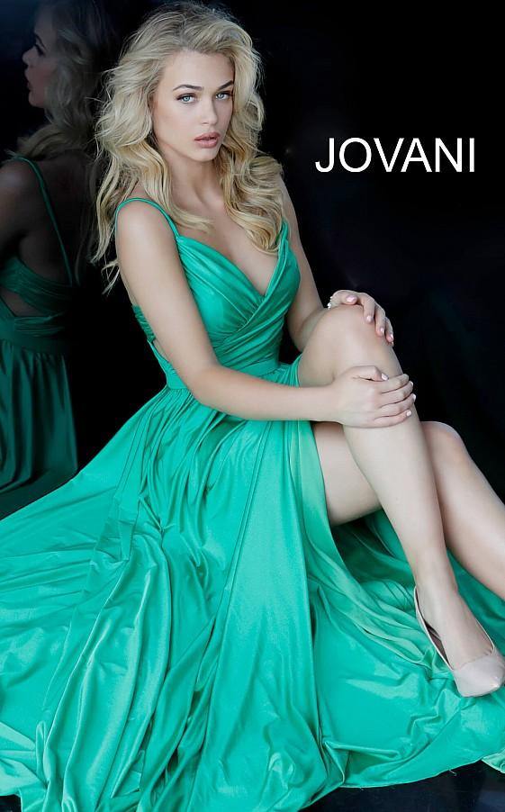 Jovani 68642 Spaghetti Straps Long Prom Dress