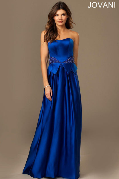 Jovani Strapless A-line Long Prom Dress 20106 - The Dress Outlet