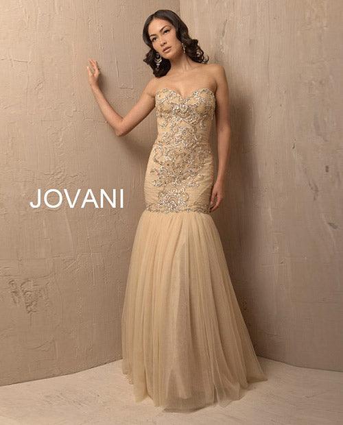 Jovani 7230 Strapless Fitted Long Prom Dress