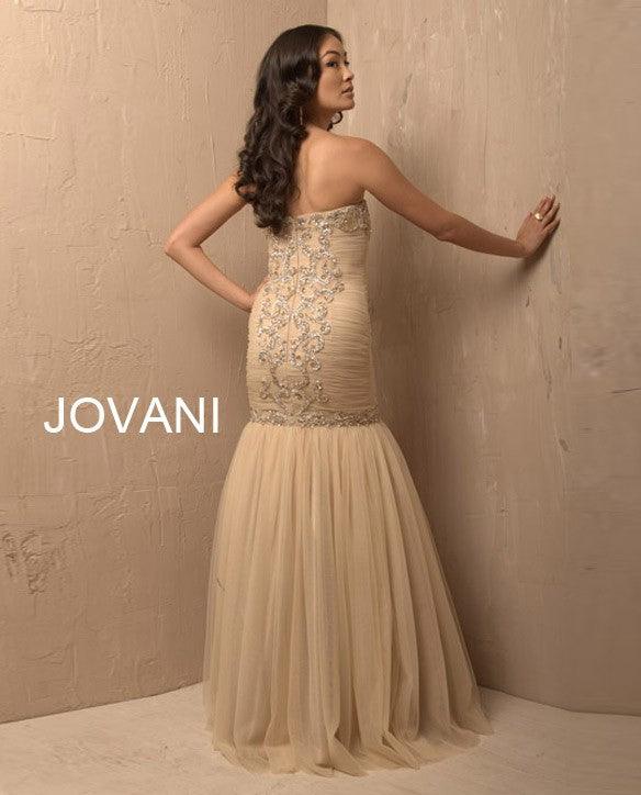 Jovani 7230 Strapless Fitted Long Prom Dress