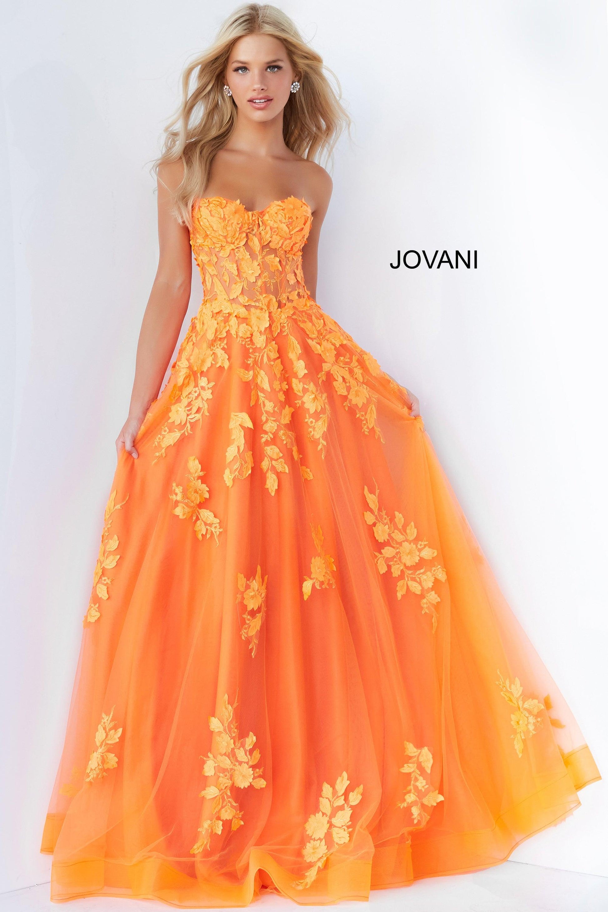 Jovani 07901 Strapless Long Formal Gown