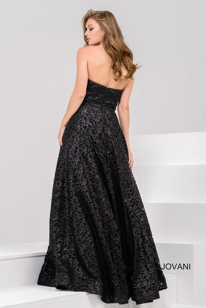 Jovani Strapless  Long Formal Prom Gown 35146 - The Dress Outlet