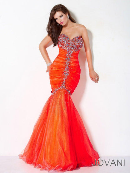 Jovani Strapless Long Mermaid Dress 171174 - The Dress Outlet