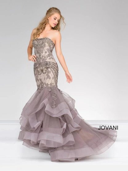 Jovani Strapless Long Mermaid Evening Gown 45760 - The Dress Outlet