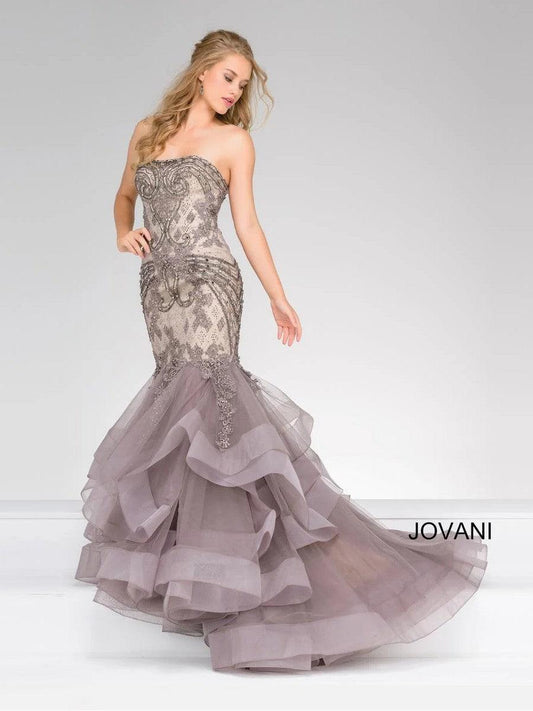 Jovani Strapless Long Mermaid Evening Gown 45760 - The Dress Outlet