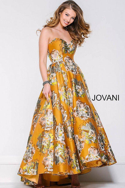Jovani Strapless Long Prom Dress 37920 - The Dress Outlet
