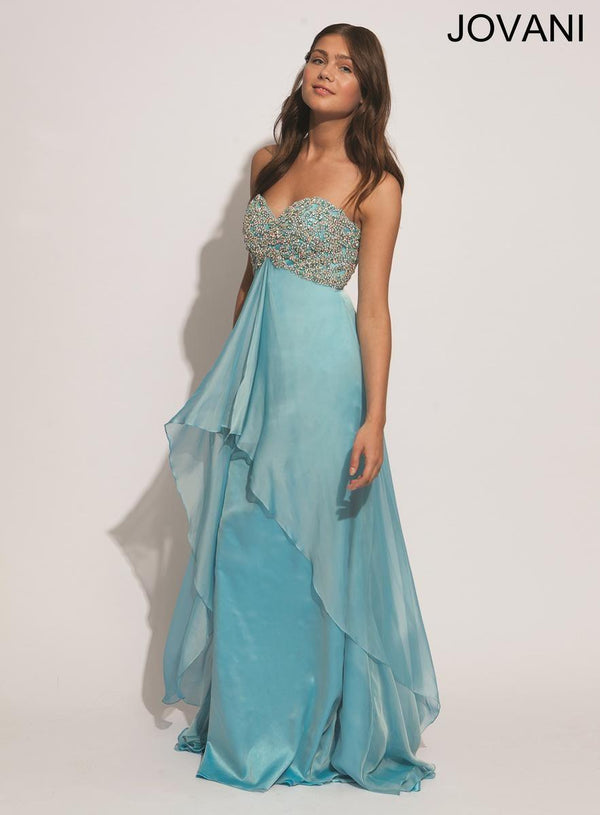 Jovani 88229 Strapless Long Prom Gown