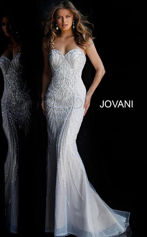 Jovani Strapless Long Wedding Dress 45566 - The Dress Outlet