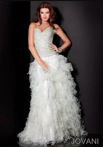 Jovani Strapless Long Wedding Dress 7710 - The Dress Outlet