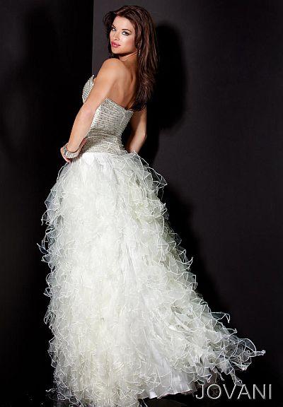 Jovani Strapless Long Wedding Dress 7710 - The Dress Outlet