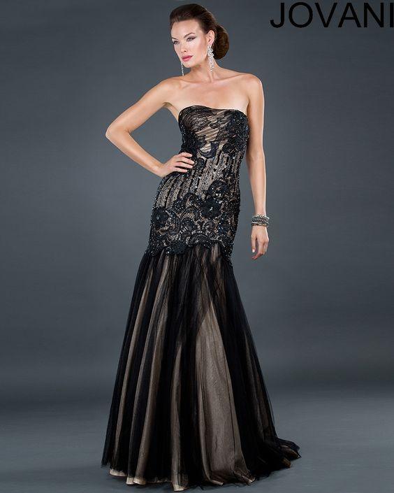Jovani Strapless Mermaid Long Evening Gown 6305 - The Dress Outlet