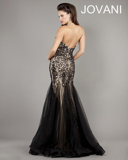 Jovani Strapless Sexy Long Formal Gown 5913 - The Dress Outlet