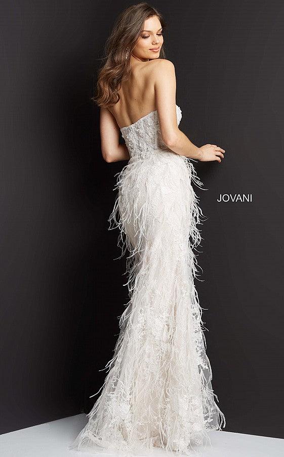 Off-White Jovani 07914 Strapless Sexy Long Formal Prom Dress for $590.0 ...