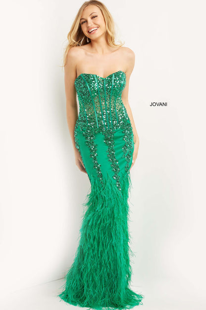 Jovani Strapless Sexy Long Prom Dress 08142 - The Dress Outlet
