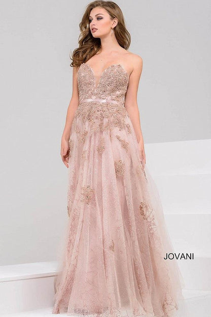 Jovani Strapless Sweetheart Long Evening Dress 93765 - The Dress Outlet