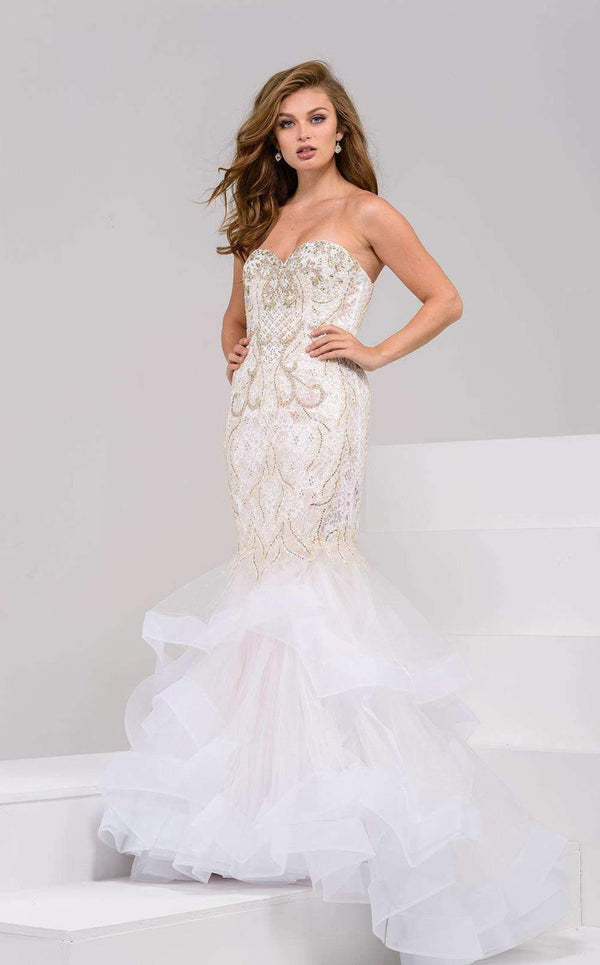 Jovani 27875 Tiered Mermaid Long Prom Dress