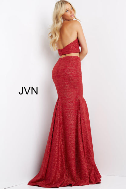 Jovani Two Piece High Slit Long Prom Dress 08513 - The Dress Outlet