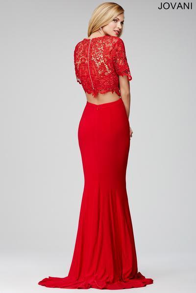 Jovani Two Piece Long Fitted Gown 28428 - The Dress Outlet