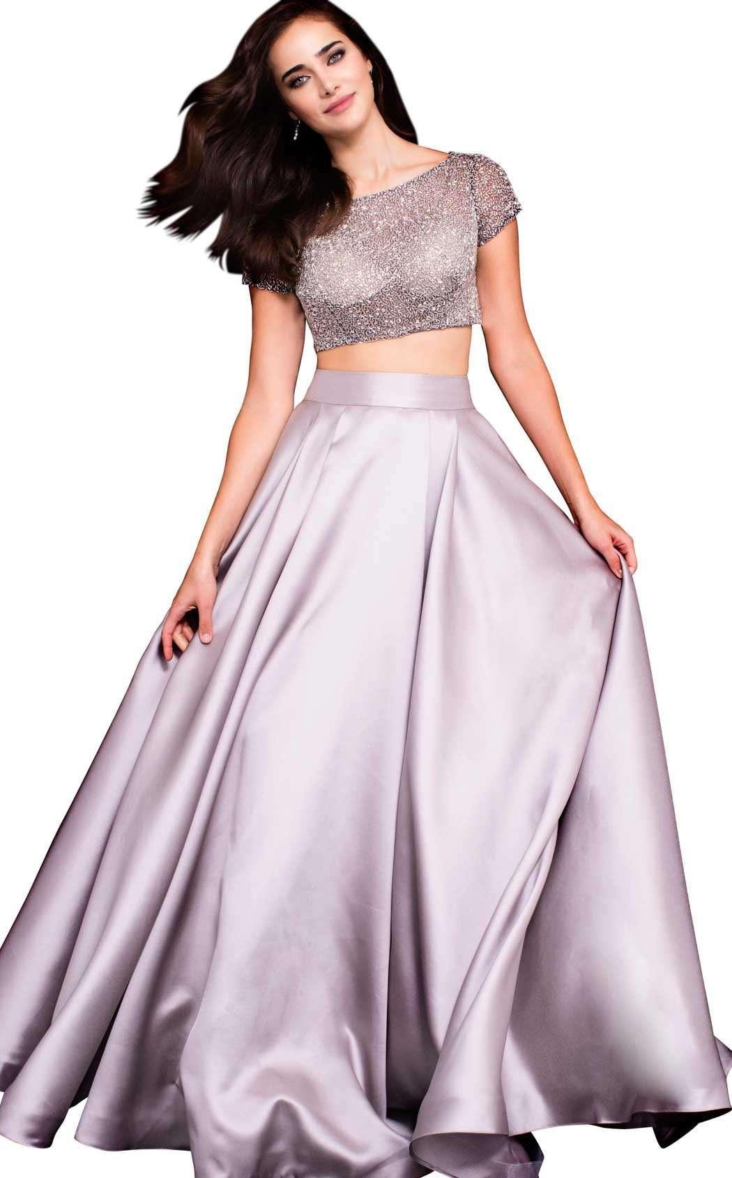 Jovani Two Piece Long Formal Prom Gown 59818 - The Dress Outlet