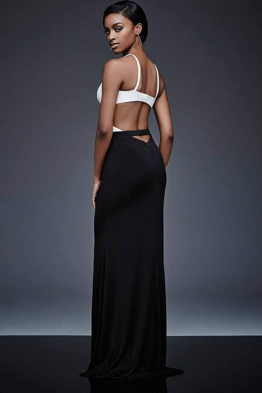 Jovani Two Tone Sexy Long Formal Dress M511 - The Dress Outlet
