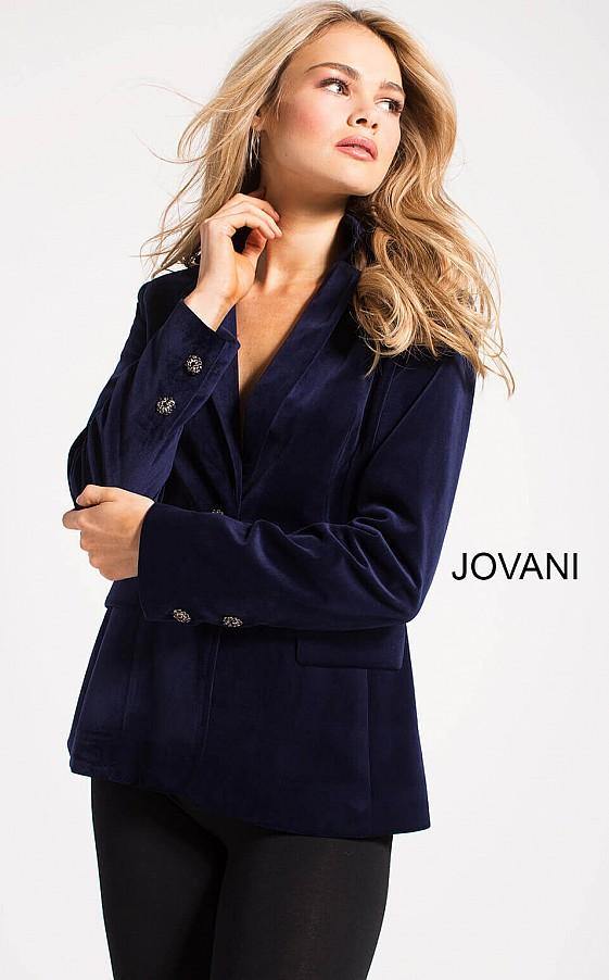 Jovani M51434 Velvet Blazer