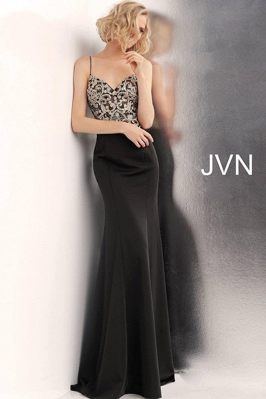 Jovani Waterfall Back Long Party Dress 66059 - The Dress Outlet