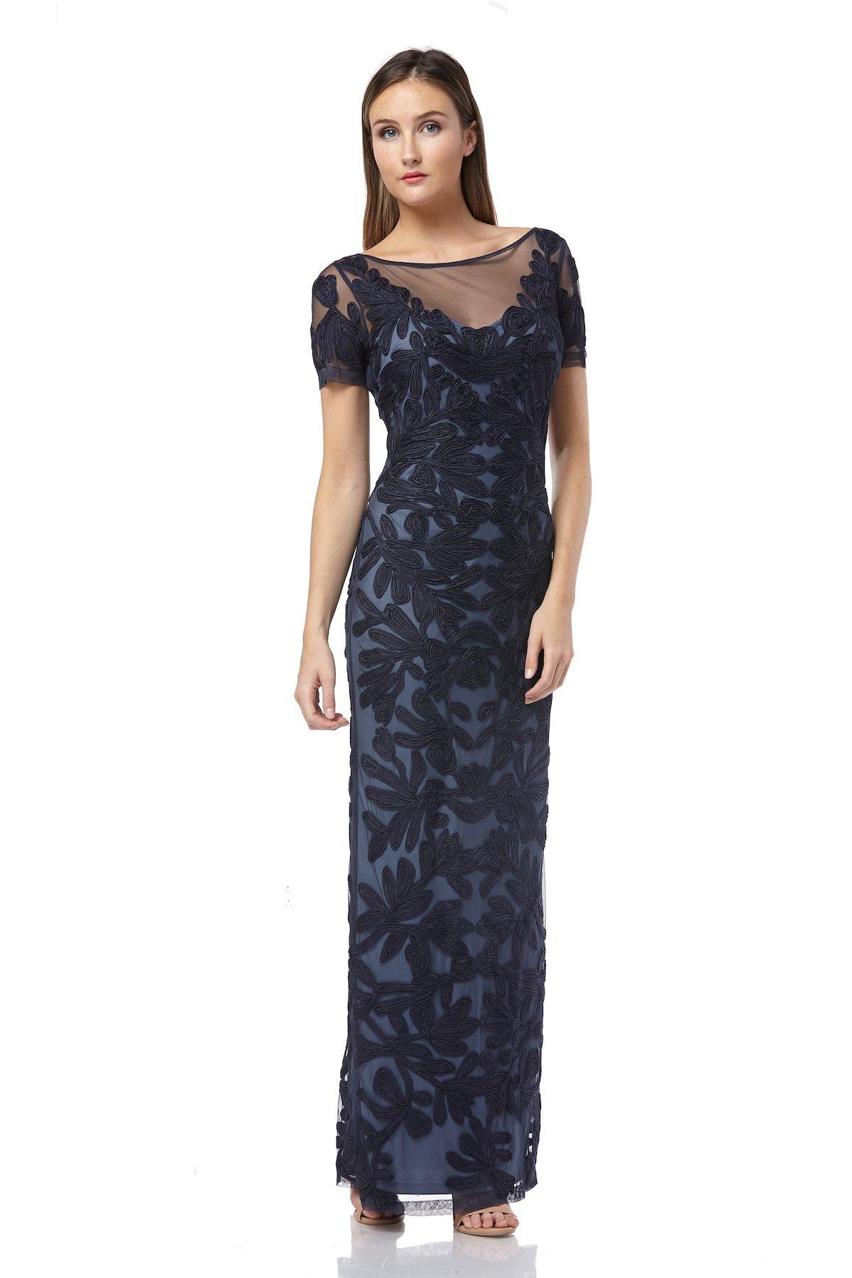JS Collections Long Formal Sheath Dress 866747
