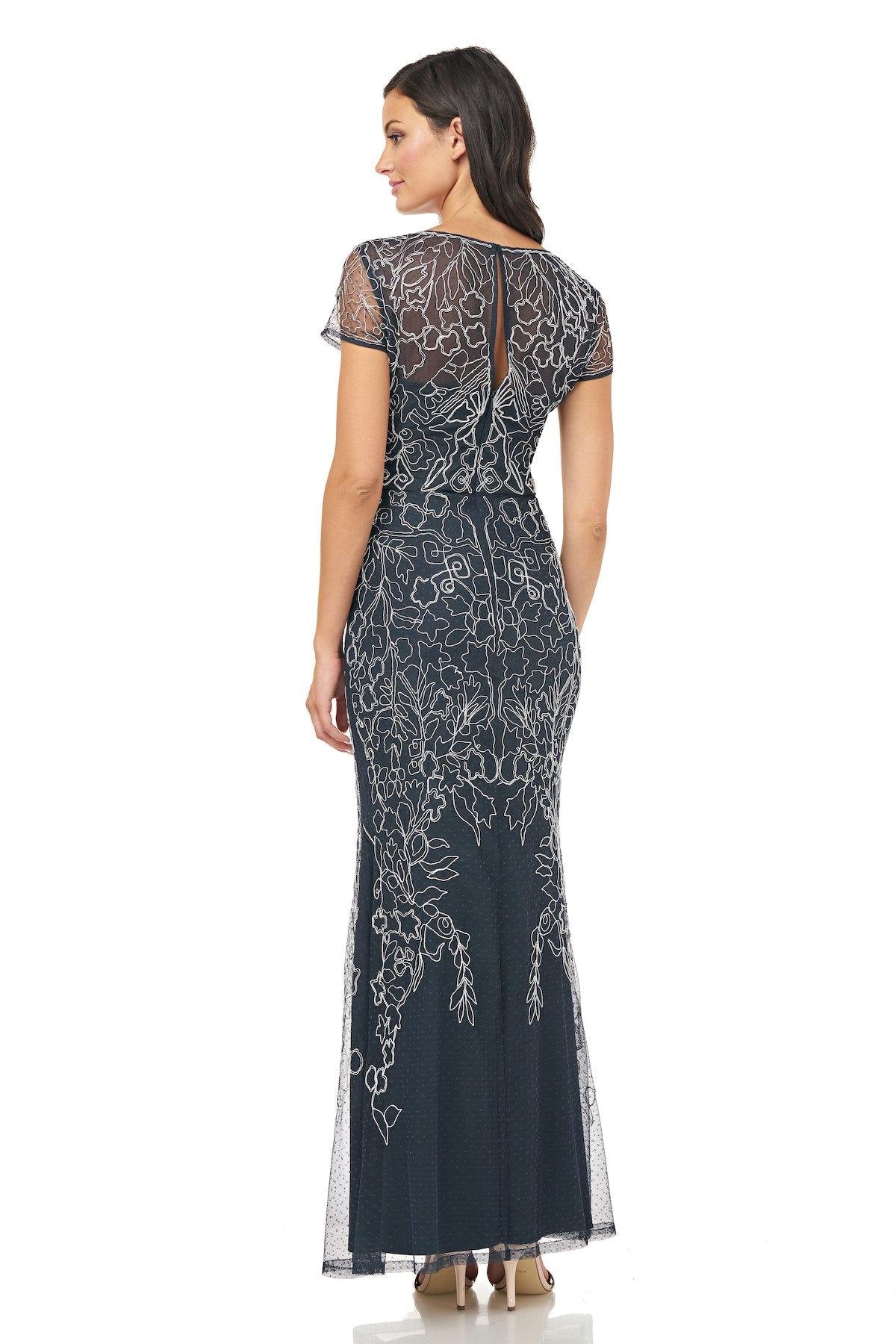 JS Collections Long Formal Short Sleeve Dress 866758