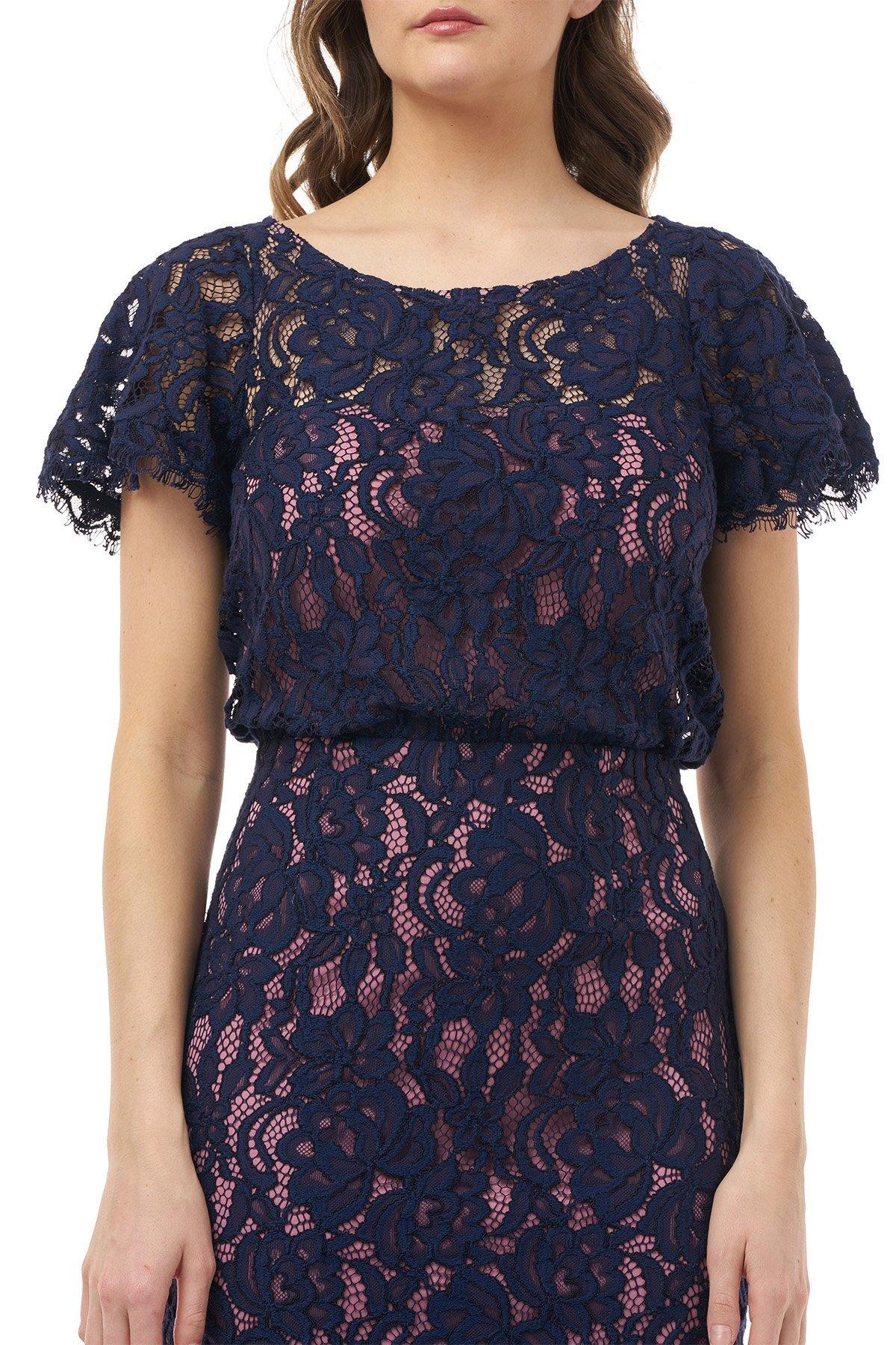 JS Collections Short Lace Midi Sheath Dress 866800 - The Dress Outlet