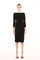 Cocktail Dresses Boatneck 3/4 Sleeve Side Slit Pencil Dress Black