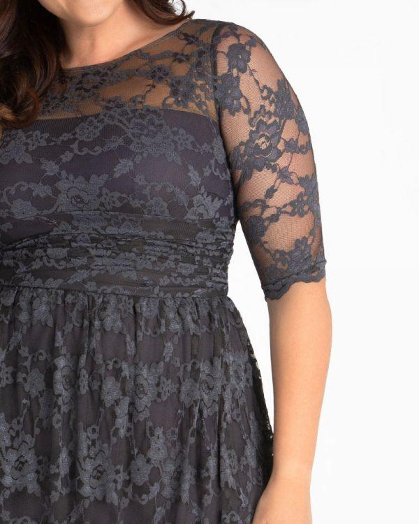 Kiyonna Formal Short Lace Dress - The Dress Outlet