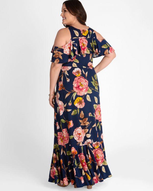 Kiyonna Long Formal A-line Dress - The Dress Outlet