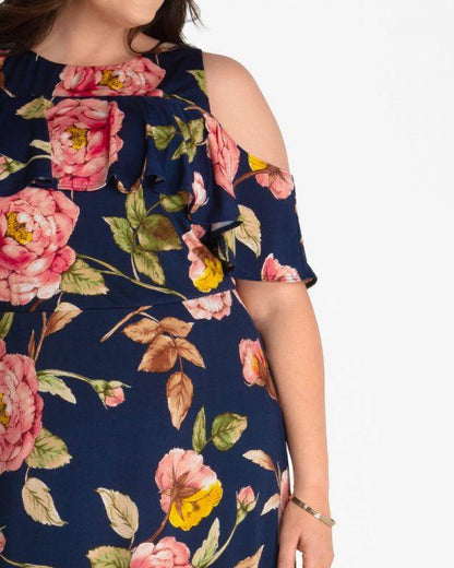 Kiyonna Long Formal A-line Dress - The Dress Outlet
