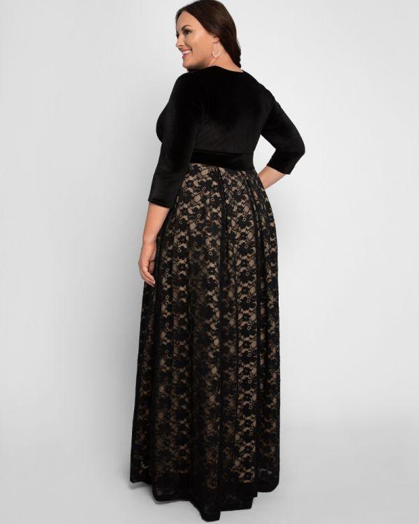 Kiyonna Long Formal Plus Size Dress - The Dress Outlet