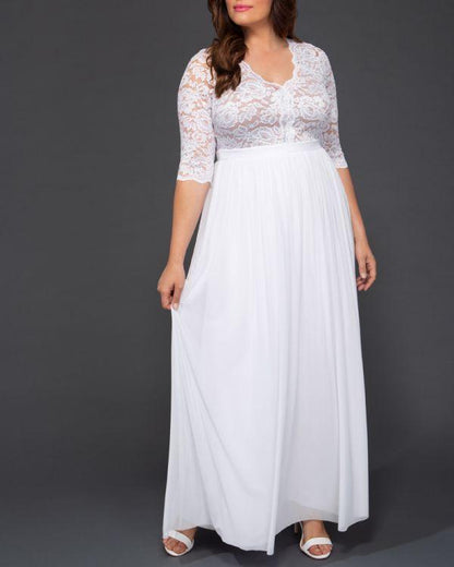 Kiyonna Long Wedding Dress - The Dress Outlet