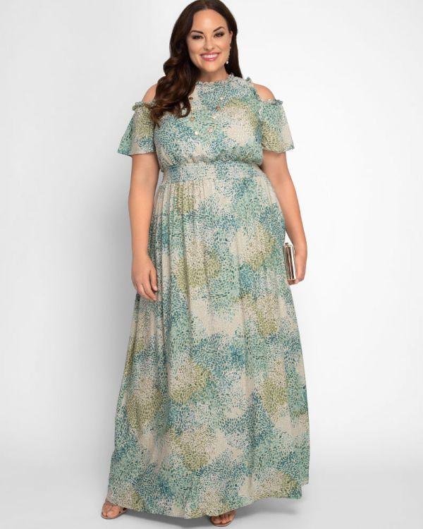 Kiyonna Plus Size Long Dress - The Dress Outlet