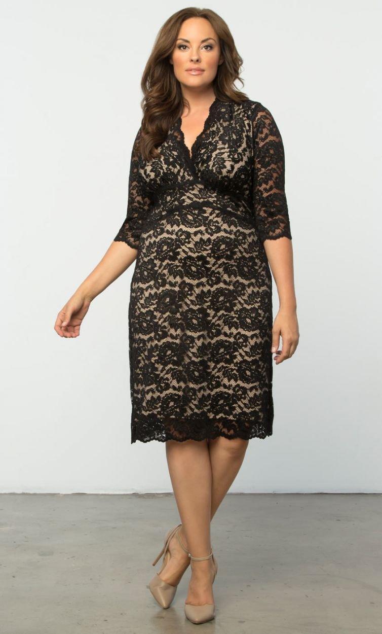 Black Scalloped Boudoir Lace Short Dress for $71.99 – The Dress Outlet