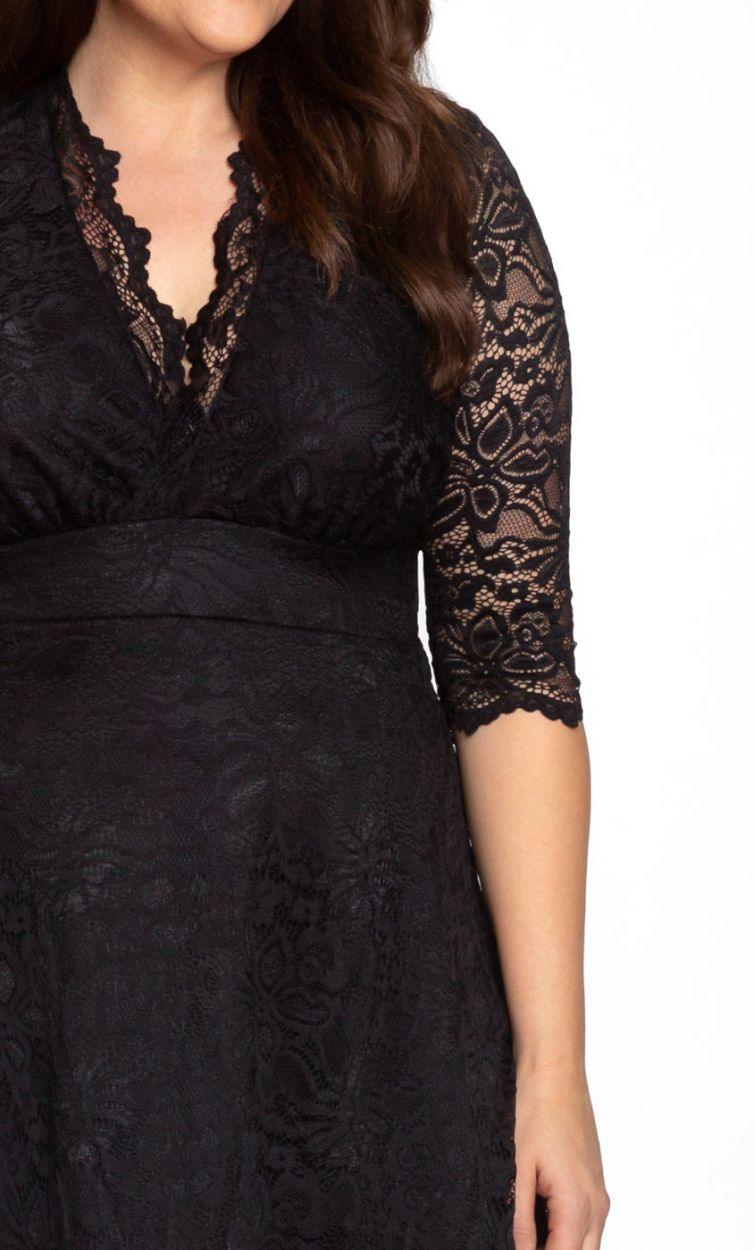 Kiyonna Short Lace Dress Long Sleeve Sale - The Dress Outlet