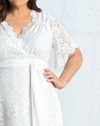 Kiyonna Short Lace Wedding Dress - The Dress Outlet