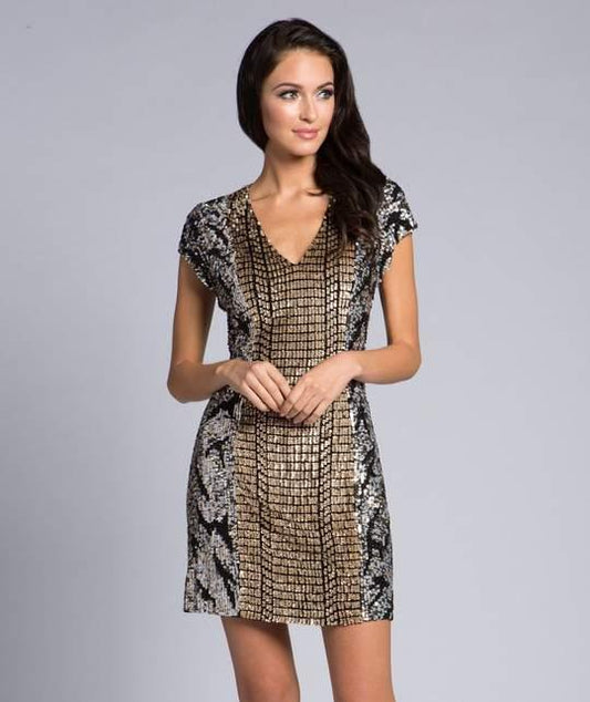 Lara Dresses Cap Sleeve Short Dress 29988 - The Dress Outlet