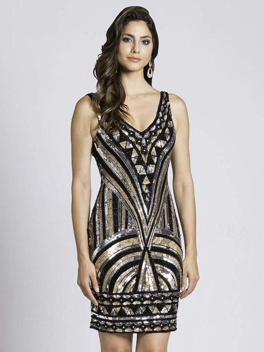 Lara Dresses Fitted Short Dress 33581 - The Dress Outlet