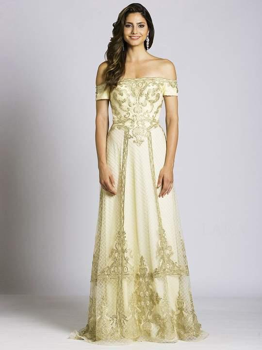 Lara Dresses Off Shoulder Long Prom Dress 33520 - The Dress Outlet